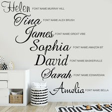 Calcomanía de vinilo de dormitorio personalizada para niños/niñas con nombre decoración del hogar