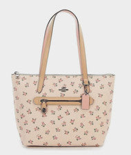 Nuevo Bolso de Mano Taylor COACH para Mujer con Flor Floral DK/Madera de Haya Multi