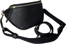 Auténtico bolso de cinturón Thea Tory Burch para mujer riñonera bolso de cintura (negro)