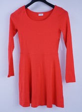 Nuevo Mini Vestido para Mujer Abound XS Manga Larga Rojo Elastizado Ligero Cuello Redondo