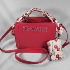 Steve Madden Bevelyn Rosa Cereza Cartera Bandolera Cartera Cereza Tarjetero