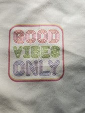 Bolso de Mano Good Vibes Only Vintage Look Lona Bolso de Playa o Bolsa de Comestibles Reutilizable