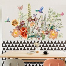 Pegatinas de pared extraíbles flores peonía mariposa calcomanías arte de pared 3D decoración del hogar