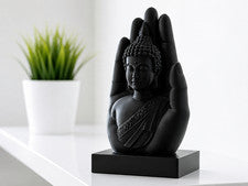 Escultura de Mano de Buda Meditación Espiritual Estatua Zen Decoración del Hogar Multicolor