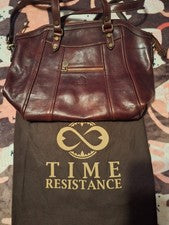 Bolso de mano para mujer Time Resistance de cuero italiano marrón