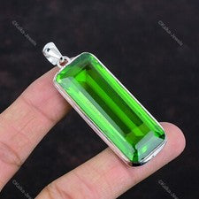 Oferta del día de la madre peridoto piedras preciosas agosto nacimiento esposa colgante joyería plata 925