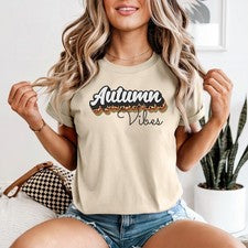 Camiseta Autumn Vibes para mujer retro moda regalo de temporada para ella
