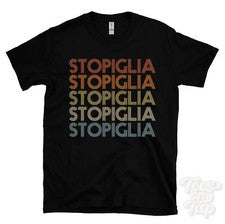 CAMISETA ESTILO RETRO REPETIDA STOPIGLIA Hombre y Mujer Novedad Genial Nombre Regalo