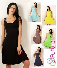 Sexy y Moderno Vestido Para Mujer Sin Mangas Cuello Redondo Túnica Talla 8-12 8967