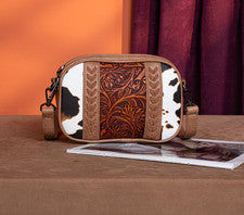Bolso Bandolera Montana West Tooled Pequeño Estampado Vaca
