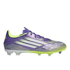 Botines de fútbol Adidas F50 League tierra firme multi terreno para hombre verdes, morados