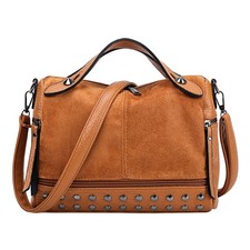 Mujeres Informal Vintage PU Bolso Mensajero Bandolera Bolso de Mano Bolso de Hombro