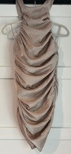 Mini Vestido Para Mujer Moda Nova Stopping By Satén Champagne/Beige - Talla XS