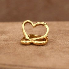 Orecchini da donna Cuore in oro giallo 18 carati made in italy