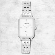 Oozoo Metal Reloj de Mujer Análogo Cuarzo Pulsera Plata Vintage Series UOC20416