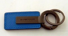 Sapsucker Diseñador LLAVERO "CUERO AZUL" (2.5") NUEVO con Bolsa de Regalo