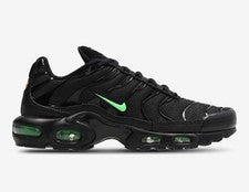 Hombres Nike TN talla UK 11 negro y verde