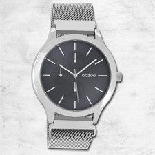 Oozoo Reloj De Pulsera Unisex Timepieces Analógico De Metal Plateado UOC10686