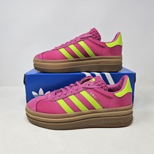 Adidas Gazelle Bold 'Lucid Fucsia Solar Slime Satin' / JI2705 / Mujer Talla 10