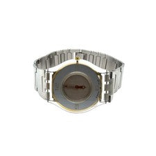 Reloj Swatch Vintage Recubrimiento Acero Inoxidable Esfera Plateada