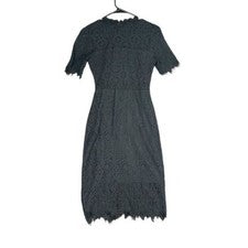Vestido de encaje negro Lulus XS para mujer cóctel fiesta oscuro romance gótico sexy elegante