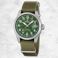 Reloj De Hombre Festina Swiss Made Reloj De Pulsera Textil Verde UF20082/2