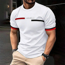 Camiseta Elegante Con Estampado De Letras Para Hombre Camisa Moda Vintagecasual