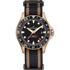 New Hamilton Khaki Navy Scuba Auto GMT Bronze Black Dial Men's Watch H82565930