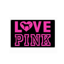 LOVE PINK Rosa Eslogan Tapiz Bandera 3x5 pies Decoración Interior Muebles Decoración