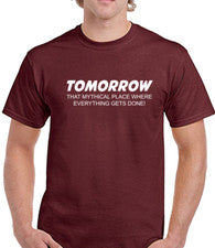 CAMISETA TOMORROW THAT MYTHICAL PLACE PARA HOMBRE BROMA DIVERTIDA CITA DE MODA TOP GENIAL