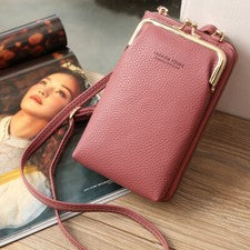 Mujer Bandolera Pequeño Teléfono Celular Bolso de Mano Estuche Bolso de Hombro Bolsa Cartera