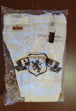 NUEVO SELLADO Pantalones Carga Para Hombre Blancos 100% Algodón Sarga Estilo 41460 con Cinturón 32 X 32