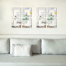 Calcomanía de decoración de pared madera de tilo arte de pared ahuecado rústico decoración del hogar