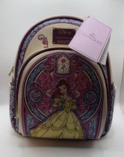 Mini Mochila Loungefly Disney La Bella y la Bestia Bella Vidrieras Retrato