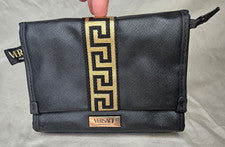Versace Fragancias Bolsa Institucional Negro Dorado Maquillaje Bolsa de Viaje Bolso sin asas NUEVO
