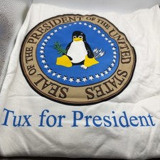 Camiseta Linux Divertida Esmoquin para Presidente - Moda Geek