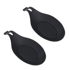 2 piezas cuchara de silicona descansa utensilios de cocina soporte resistencia al calor cuchara