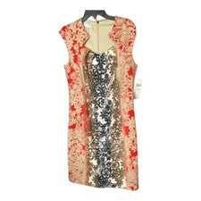 Vestido vaquero tejido elástico multicolor floral London Times para mujer talla 10 nuevo con etiquetas
