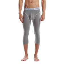 Pantalones térmicos largos de algodón Johns recortados de invierno de moda lisa para hombre U111