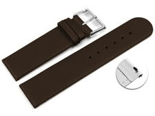 Correa de reloj de cambio rápido cuero hidrófobo resistente al agua marrón oscuro
