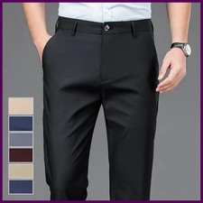 Pantalones Informales Para Hombre Pantalón Elástico Moda Casual Trabajo Oficina