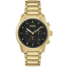 Reloj de cuarzo Hugo Boss Trace para hombre esfera negra acero inoxidable 1514006