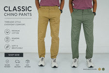 Pantalones chinos elásticos ajustados informales de frente plano flexibles clásicos para hombre