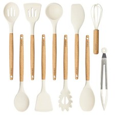 Juego de utensilios de cocina de silicona para cocina 446 ° F resistente al calor 10 piezas antiadherente...