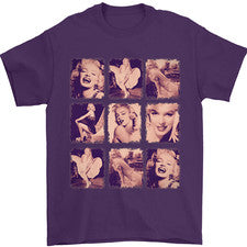 Marilyn Collage Celebridad Moda Camiseta Para Hombre 100% Algodón