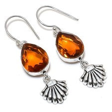 Pendiente de joyería de plata esterlina 925 hecho a mano con piedras...