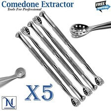 Juego de 5 Extractores de Manchas de Espinillas Removedor de Comedones Espinillas Acné Espinillas Kit de Herramientas
