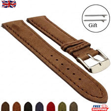 Correa de reloj de cuero de gamuza nobuck genuino de dos piezas 18 20 22 24 Evosa MM