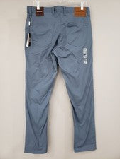 NUEVO MICHAEL KORS Hombres Parker Calce Ajustado Informal Pantalones TALLA 30X30 Azul Cambray