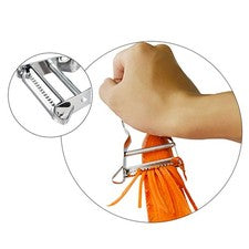 Nuevo pelador de acero inoxidable de acero inoxidable pelador de frutas precisión plata 1 PC